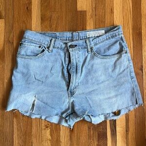 Levi's Light Blue Cut-off Jean Shorts for Women